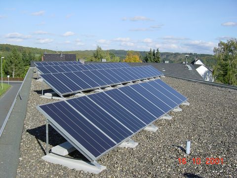 Blick auf die Photovoltaikanlage